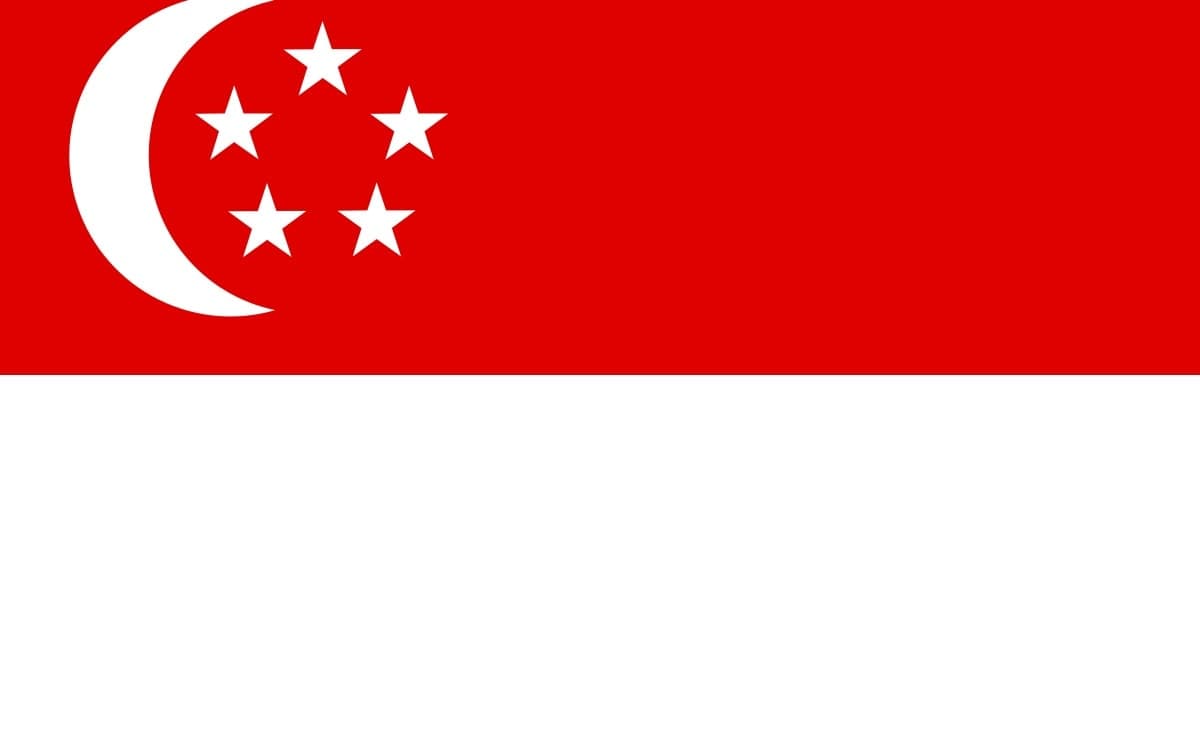 Official flag of Singapore for tourist and entry visa processing